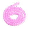 Baking Paint Imitation Jade Glass Bead Strands X-DGLA-A034-J6MM-A49-2