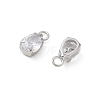 Brass Pave Clear Cubic Zirconia Charms CU-CBAD360-01P-01-2