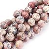 Natural Red Leopard Skin Jasper Beads Strands GSR12mmC066-1