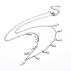 (Jewelry Parties Factory Sale)304 Stainless Steel Pendant Bib Necklaces NJEW-G334-02P-1