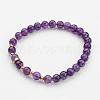 Natural Round Gemstone Beaded Stretch Bracelets BJEW-JB02453-2