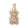 Brass Micro Pave Cubic Zirconia Pendants KK-M240-09-3