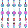 SUPERFINDINGS 40Pcs 4 Style Rainbow Color Alloy Glue-on Flat Pad Bails for Pendant Making FIND-FH0003-90-1