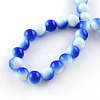 Two-Color Baking Paint Glass Bead Strands DGLA-R050-8mm-31-2