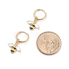 Bee Theme Enamel Dangle Hoop Earrings EJEW-JE04809-6