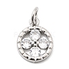 Brass Micro Pave Cubic Zirconia Charms KK-C139-21P-1