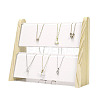 2-Tier PU Leather Pendant & Necklace Display Stands NDIS-F004-01B-1