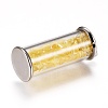 Alloy & Glass Wish Bottle Pendants G-Z017-06-2