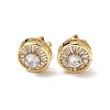 Brass Micro Pave Clear Cubic Zirconia Clip-on Earrings EJEW-A132-02A-G-4