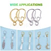 20 Pairs 2 Colors Brass Earring Hooks KK-SZ0002-42-5