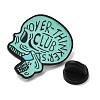 Gothic Over-Thinker Club Skull Alloy Enamel Pins Brooches for Backpack Clothes JEWB-S028-09B-3