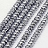 Electroplate Non-magnetic Synthetic Hematite Beads Strands G-J160-B-01-1