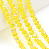 Electroplate Glass Beads Strands EGLA-A034-T8mm-L28-4