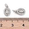 Brass Micro Pave Cubic Zirconia Charms KK-C051-04P-04-3