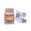 Cartoon Take Chill Pills Reminder Paper Stickers Set DIY-G066-32-2