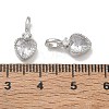 Brass Pave Clear Cubic Zirconia Charms CU-CBA6E4E-19P-B-3