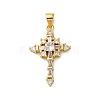 Brass Micro Pave Cubic Zirconia Pendants KK-A212-02B-G-1