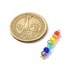 Coloful Faceted Glass Beaded Pendants PALLOY-JF02525-01-2