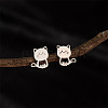 304 Stainless Steel Stud Earrings WG96B92-02-1