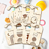 Wood Baby Closet Size Dividers AJEW-WH0352-001-4