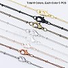 Brass Coated Iron Curb Chain Necklace Making MAK-PH0004-12-5