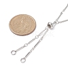 Brass Bar Link Chain Necklace Making AJEW-JB01188-02-3