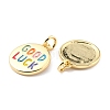 Brass Enamel Pendants LS-KK-K250-25G-2