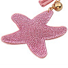 Starfish 18K Gold Plated Alloy Rhinestone Keychain KEYC-I12-03-3