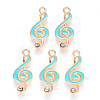 Alloy Enamel Pendants X-ENAM-S121-021-2