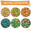 300Pcs 6 Colors Spray Painted Crackle Glass Beads CCG-SZ0001-11D-3