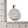 Brass with Natural Shell Carved Pendants KK-Z091-06P-02-3