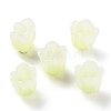 4-Petal Opaque Acrylic Bead Caps X-SACR-D007-08B-2