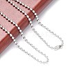 Tarnish Resistant Classic Plain 304 Stainless Steel Mens Womens Ball Chain Necklaces LS-STAS-M174-007-3