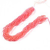 Baking Paint Transparent Glass Beads Strands DGLA-A035-T4mm-A01-2