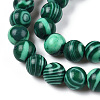 Synthetic Malachite Bead Strands G-Q462-57-6mm-3