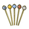 Mixed Natural & Synthetic Gemsotne Bookmarks AJEW-JK00282-1