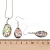 Abalone Shell/Paua Shell Jewelry Sets SJEW-E032-02-3