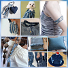 10 Yards 5 Colors Polyester Raw Edge Lace Trim SRIB-PH0001-86-5
