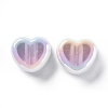 UV Plating Rainbow Iridescent Acrylic Beads OACR-H015-07H-5