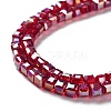 Electroplate Glass Beads Strands EGLA-R030-4x4mm-04-3