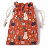 Christmas Theme Cloth Printed Storage Bags ABAG-F010-02A-01-2