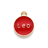 Alloy Enamel Pendants X-ENAM-S124-01B-07G-3