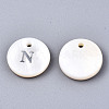 Natural Freshwater Shell Pendants X-SHEL-Q018-01A-N-P-2
