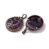 Natural Amethyst Pendants G-A241-02R-21-2