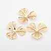 3-Petal Flower Rack Plating Iron Bead Caps LS-X-IFIN-D071-1