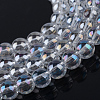 Electroplate Glass Beads Strands EGLA-Q062-8mm-A09-1