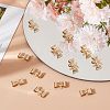 BENECREAT 40Pcs Rack Plating Brass Connector Charms KK-BC0010-82-4