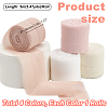 AHADERMAKER 4 Rolls 4 Colors 5M Nylon Chiffon Frayed Ribbon SRIB-GA0001-07-2