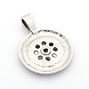 Vintage Alloy Crystal Rhinestone Pendant Making for Snap Buttons X-MAK-O006-02-NR-2