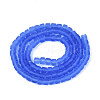 Transparent Frosted Glass Beads Strands GLAA-N072-01A-A13-2